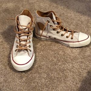 Cream Chuck Taylor High Tops